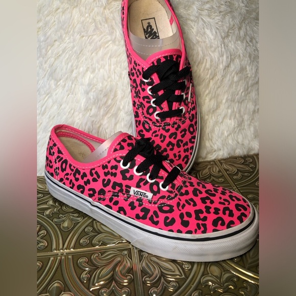 Vans Pink and Black Leopard Sneakers size 3 - Picture 15 of 16